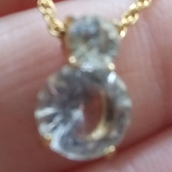 SWAROVSKI SWAN LOGO Pendant Necklace clear Crystal gold tone chain and setting - Picture 11 of 16